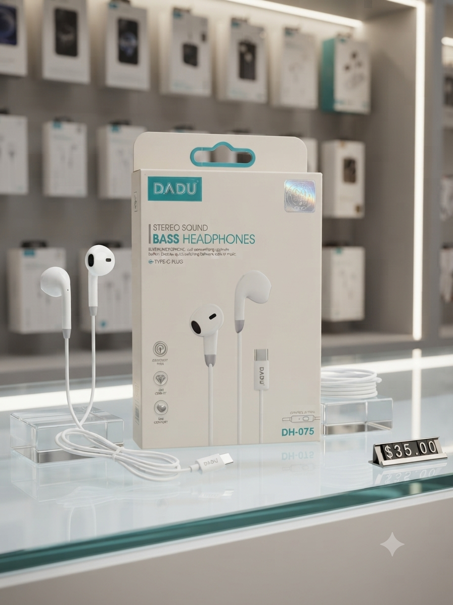سماعة أذن سلكية تيب سي DADU Stereo Sound Bass Headphones (مخرج Type-C) موديل DH-075 من MT mobile