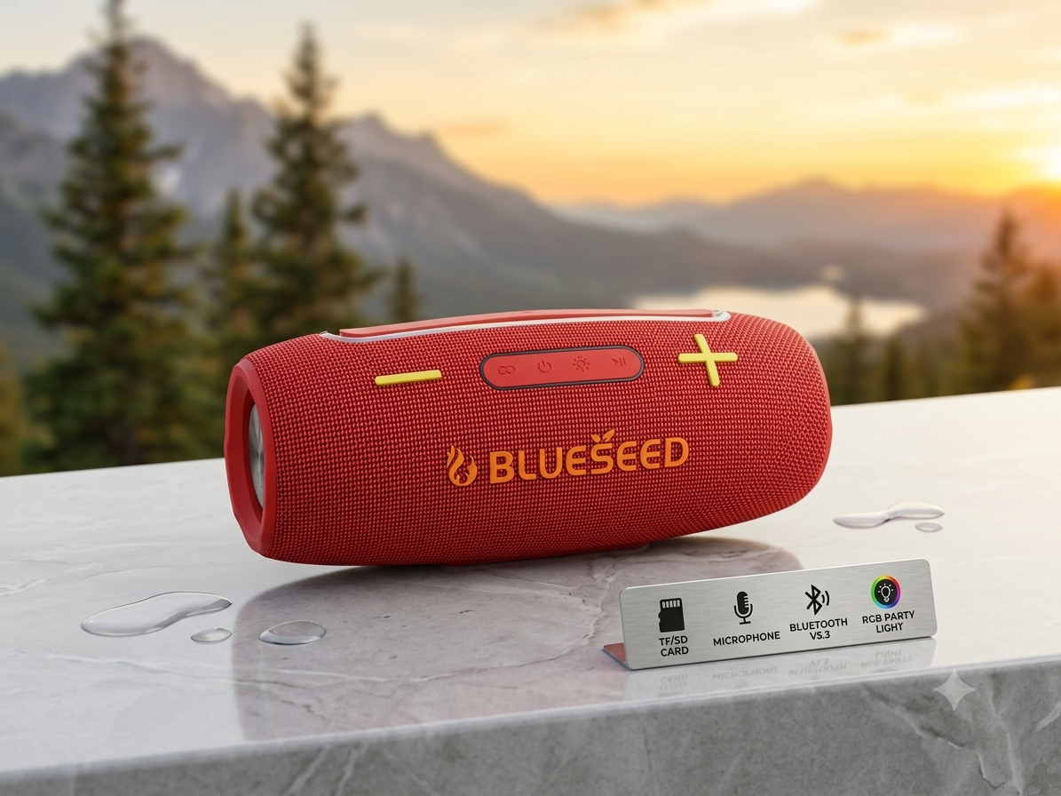 سبيكر بلوتوث محمول بلوسيد أحمر BLUESEED BS-312 Portable Speaker (Red) من MT Mobile