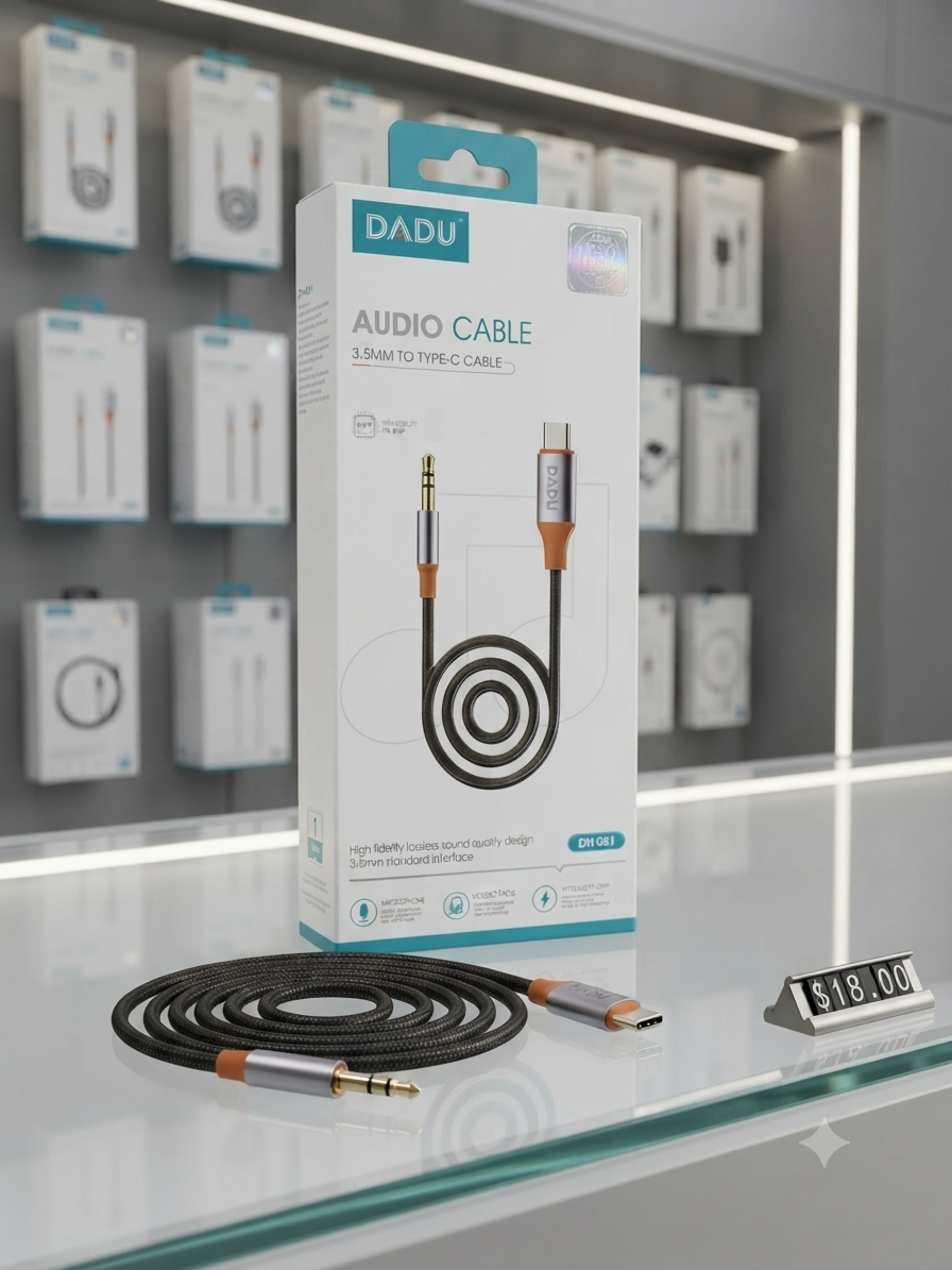 كابل صوت DADU AUX احترافي (من Type-C إلى 3.5mm) موديل DH-061 من MT mobile