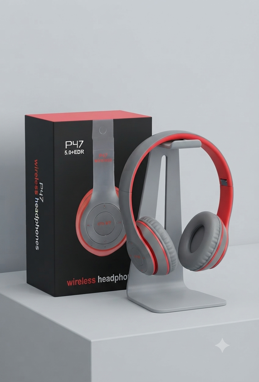 سماعة الرأس اللاسلكية P47 Wireless 5.0+EDR - متوفرة لدى MT Mobile