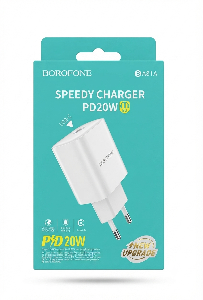شاحن BOROFONE السريع PD20W (موديل BA81A) - متوفر الآن لدى MT Mobile