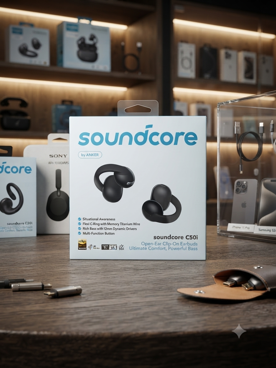 سماعات Soundcore C50i Open-Ear Clip-On من Anker